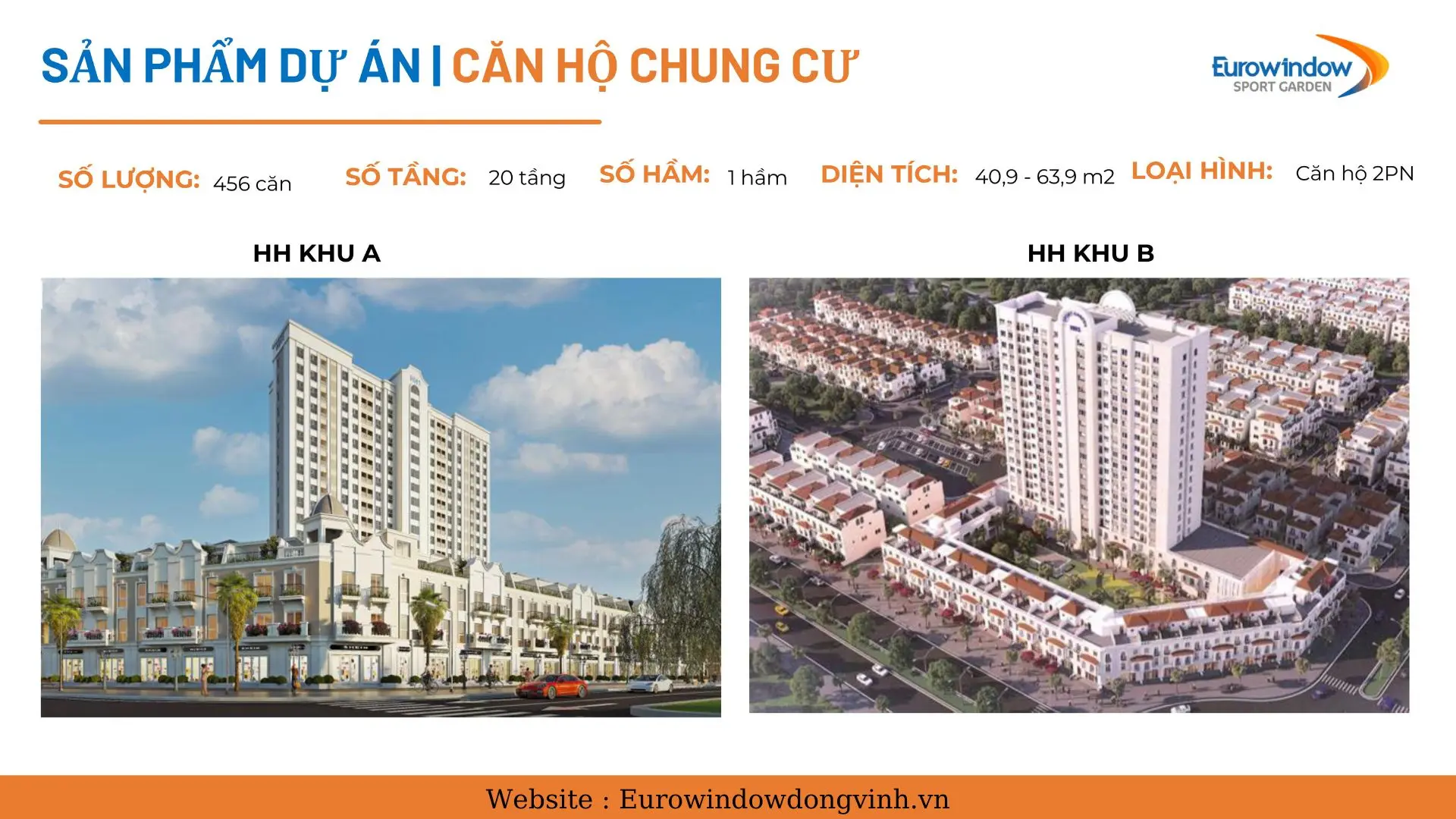 Dự án Eurowindow Sport Garden Đông Vĩnh - Mặt bằng chung cư
